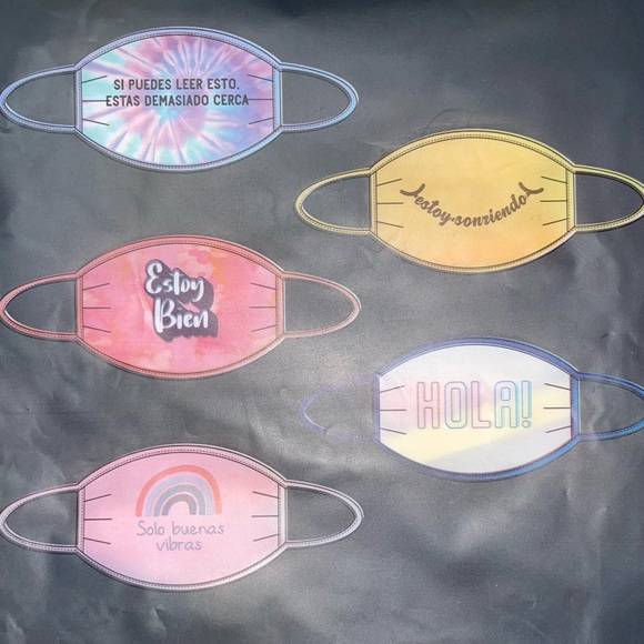 Espanola Happy Fashion Face Mask (OS) 2 pkgs.-10 total - Picture 3 of 5